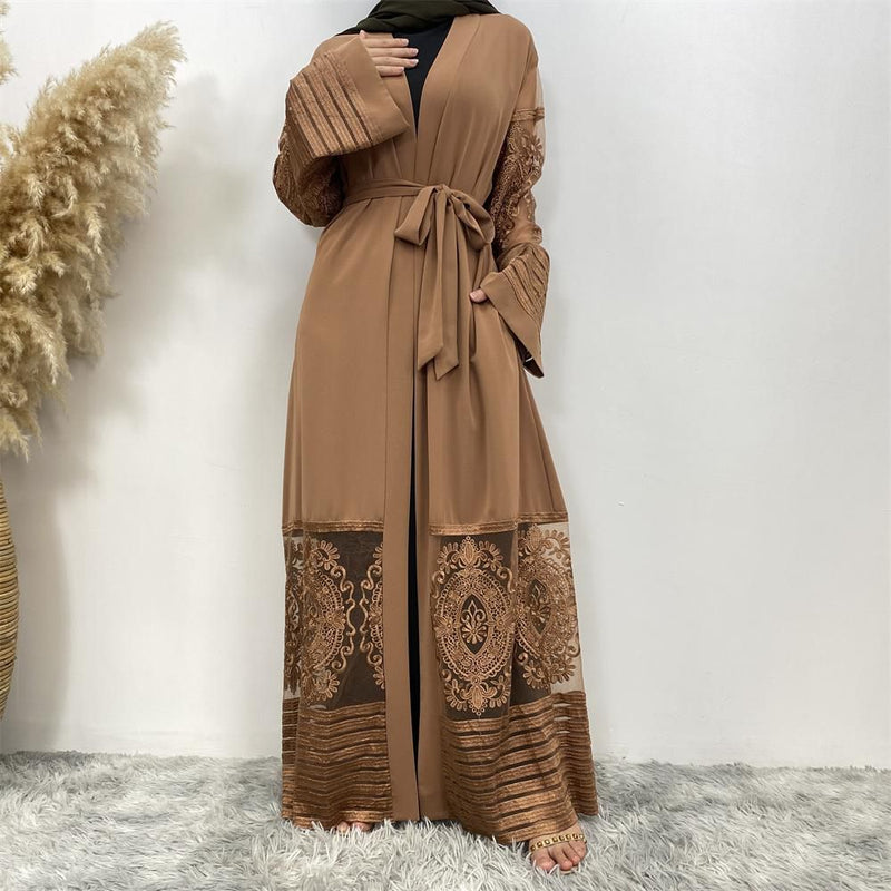 Open Kaftan Abaya Long Dress Abaya 433144 XXL