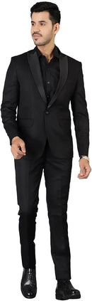 Men 3 Pieces Tuxedo Black Suit  S159908 - TUZZUT Qatar Online Shopping