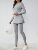 Zanzea Ribbed Knit Lounge Set S4241869 - TUZZUT Qatar Online Shopping