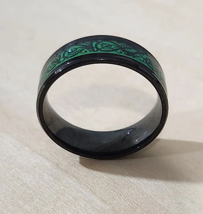 Black/Green Carbon Fiber Ring -S4818237 - Tuzzut.com Qatar Online Shopping