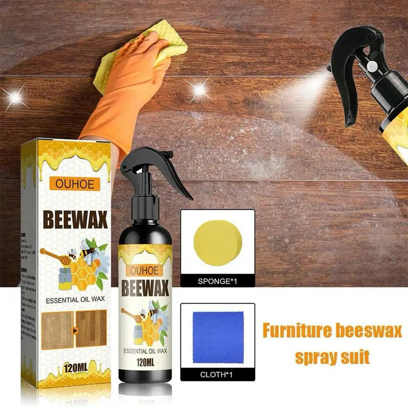 Furniture Polishing Beeswax Spray Wooden Floor Cleaning Table Maintenance 120ML
