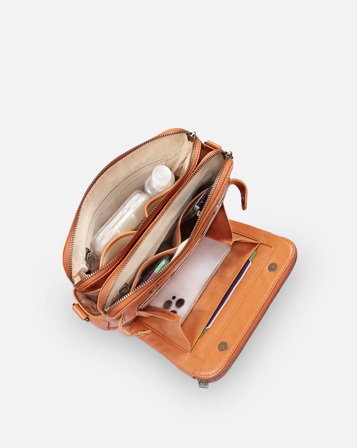 Three-Layer Leather Crossbody Shoulder & Clutch Bag S0797624 Three-Layer Leather Crossbody Shoulder & Clutch Bag S0797624