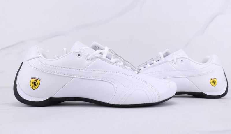 White Leather Racing shoes 305735 - TUZZUT Qatar Online Shopping