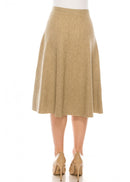 A-line Midi Skirt In Oatmeal R45879625 - TUZZUT Qatar Online Shopping