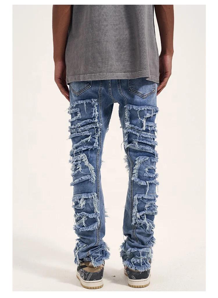 Ripped patch jeans men's 4XL S4794577 Ripped patch jeans men's 4XL S4794577