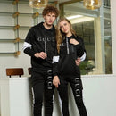 Tracksuit, Fashion Hooded Sweatshirt, Sweatpants, Casual Trend Print Pullover, Classic Black and White Jogging Clothes   TZ1129 - TUZZUT Qatar Online Shopping