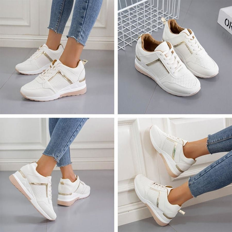 Womens Lace-up Wedge Sneaker WS0040