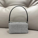 Mesh Crystal Rhinestone Mini Heiress Pouch Black Silver   S4535508 - TUZZUT Qatar Online Shopping