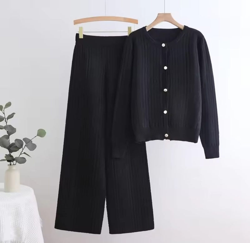 Women Elegant Knitted 2 Piece Sets KS665 - TUZZUT Qatar Online Shopping