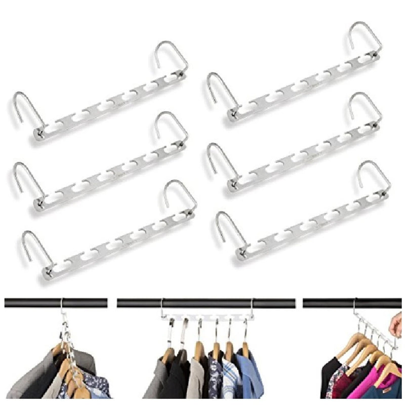 1pc Magic Hangers For Clothes Hanging Necklace Metal Cloth Clothes Hangers Organizer Hangers Clothes Rack Closet Storage Hanger S4382689 - Tuzzut.com Qatar Online Shopping