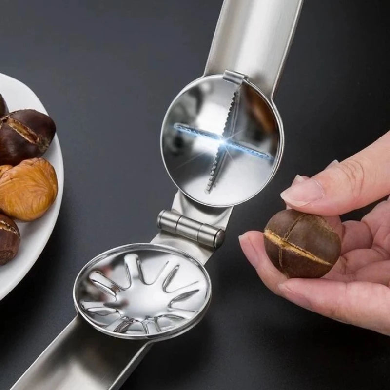 2 in 1 Stainless Chestnut Machine Kitchen Accessories Chestnut Sheath Chestnut Cutter Chestnut Opener Chestnut Nut for Nuts S3934553