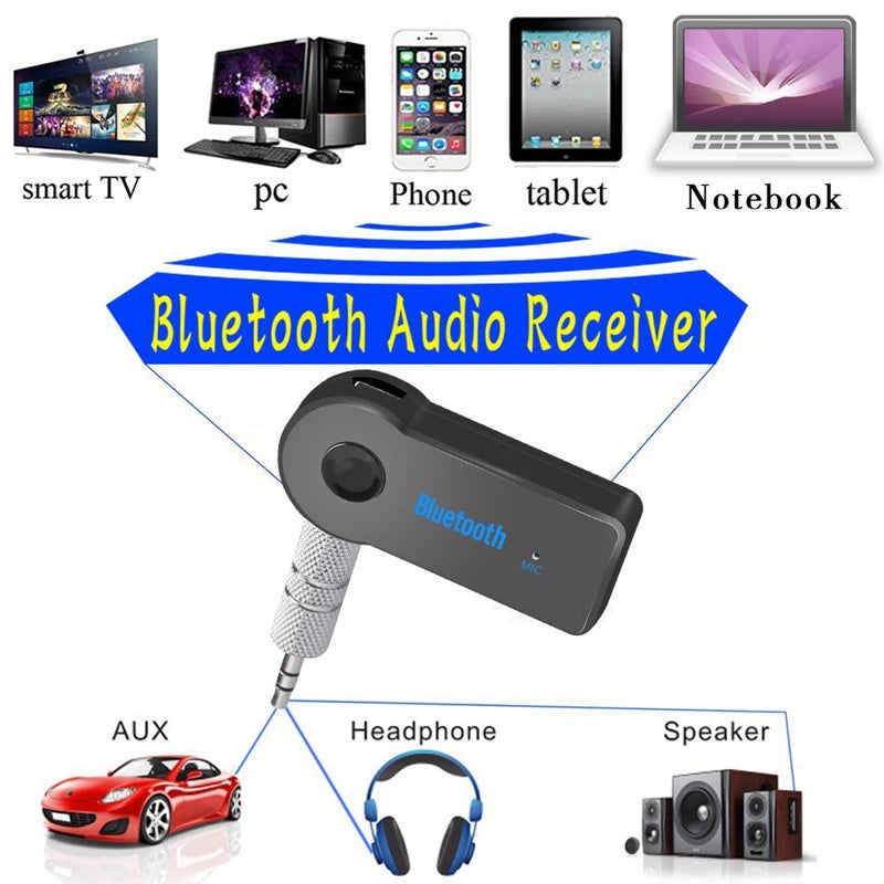 2 in 1 Wireless Bluetooth Audio Receiver Transmitter Adapter 3.5mm Jack For Car PC Headphone, Music Audio Aux Reciever S3056520 - Tuzzut.com Qatar Online Shopping