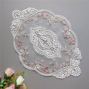 Romantic Floral Place Mats for Dining Table, Coasters, Embroidery Craft Flower Placemats Fabric Tablemat, Heat-Resistant Washable Mats   X4234786 - TUZZUT Qatar Online Shopping