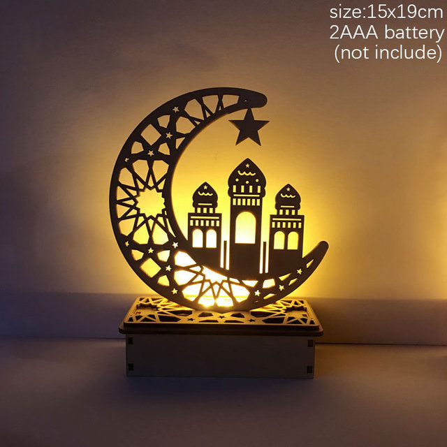 Muslim Ramadan Decor Ornament EID Mubarak LED Festival Night Light Eid Al Adha Gift Gurbang Ramadan Decoration for Home X1370563 - Tuzzut.com Qatar Online Shopping
