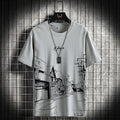 Summer Men T Shirts Cotton Graphic Tees Short Sleeve Shirt Fashion Harajuku Style S4558670 - Tuzzut.com Qatar Online Shopping