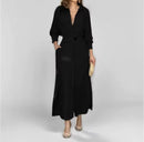 Women Elegant Office Lady Work Shirt Long Dress    B-320586 - TUZZUT Qatar Online Shopping