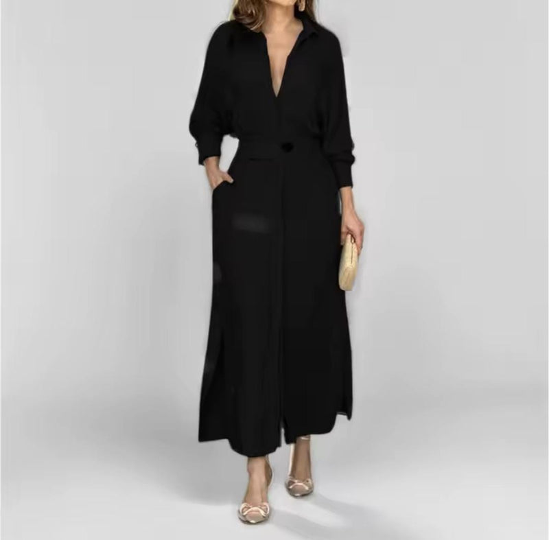 Women Elegant Office Lady Work Shirt Long Dress    B-320586 - TUZZUT Qatar Online Shopping