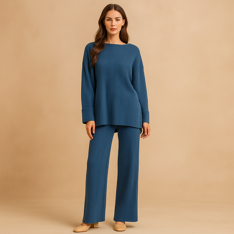 New autumn winter women's two-piece knitted Sweater suit M B-148476 - TUZZUT Qatar Online Shopping