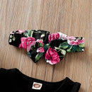 Baby Outfits Print Vest Shorts+Headbands Tops+Floral Outfit     621366 - TUZZUT Qatar Online Shopping