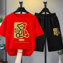 Kids Clothing T-shirt and Pants 2pcs Suit Tracksuit   584959 - TUZZUT Qatar Online Shopping