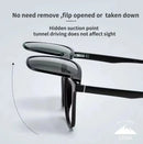 2 In 1 Night Vision plain glass spectacles Metal with Magnet Clip on Sunglasses 5503T2 - TUZZUT Qatar Online Shopping