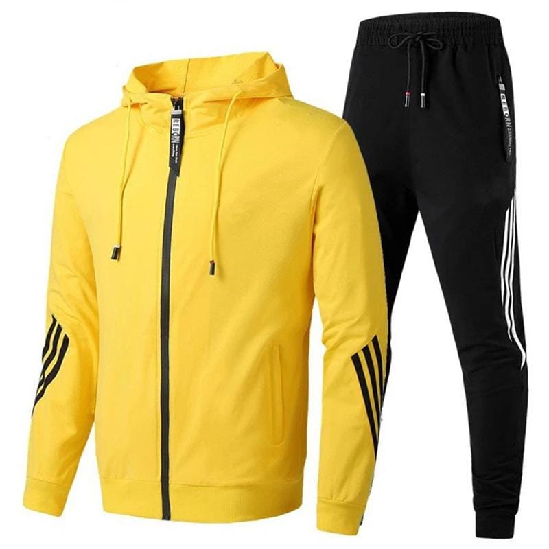 Men Casual Hoodie Sweatshirt Slim Fit Two Piece Set S1543548 Men Casual Hoodie Sweatshirt Slim Fit Two Piece Set S1543548