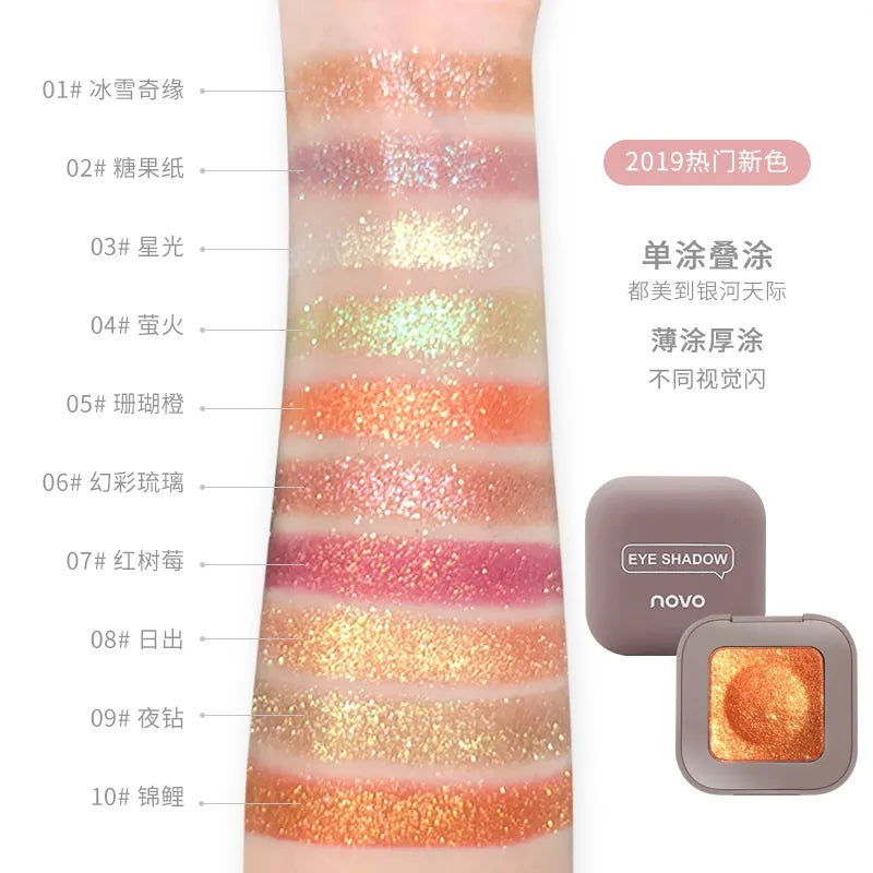 Novo Eyeshadow Palette Bright Makeup Mashed Potatoes Texture Shiny Cosmetics for Girls and Women - Tuzzut.com Qatar Online Shopping