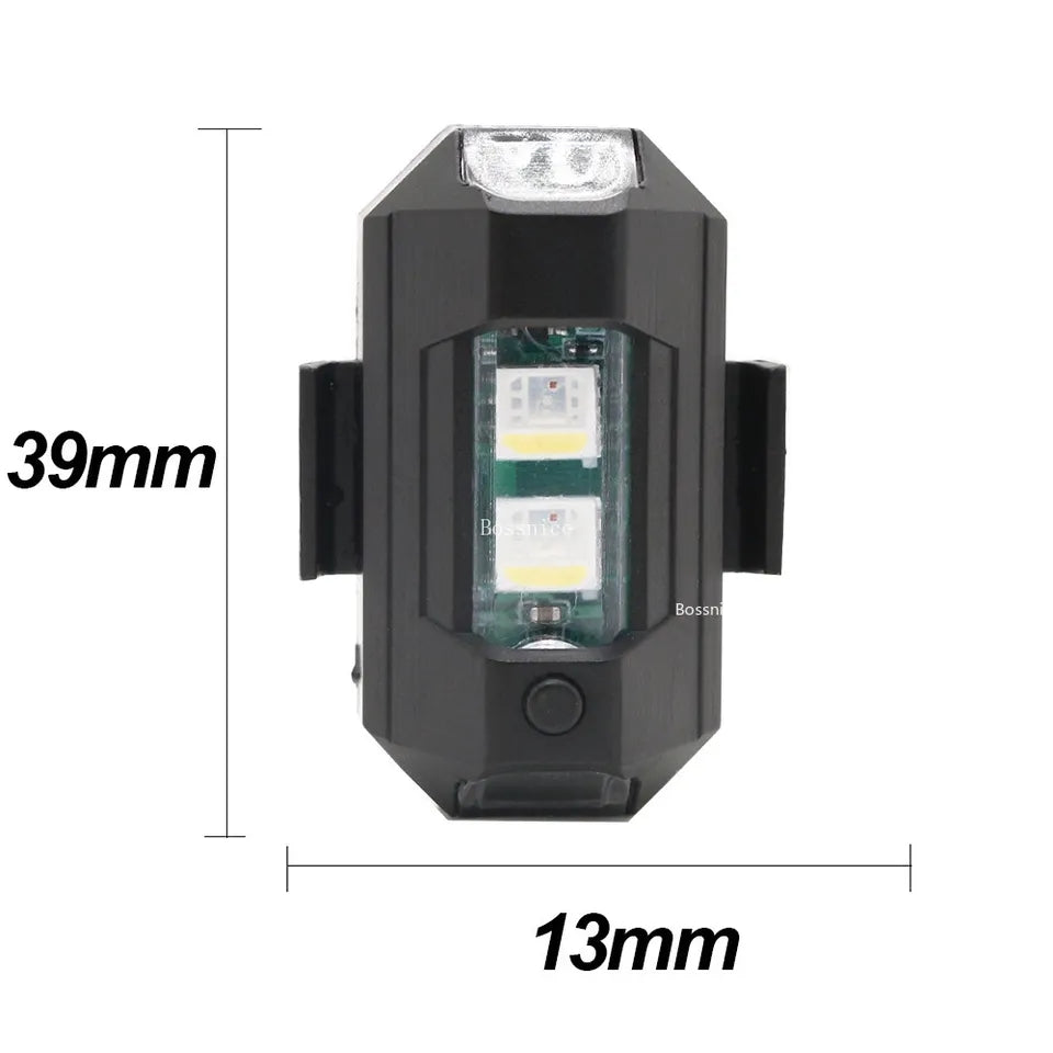 2 Pcs Set Multicolor LED Aircraft Light Strobe Light For Helmets Airplane Drone Light, IP54, Rechargeable 2 Pcs Set Multicolor LED Aircraft Light Strobe Light For Helmets Airplane Drone Light, IP54, Rechargeable