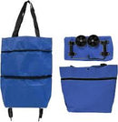 Foldable Shopping Large Reusable Hand Pull Cart Bag With Wheels S4341915 - TUZZUT Qatar Online Shopping