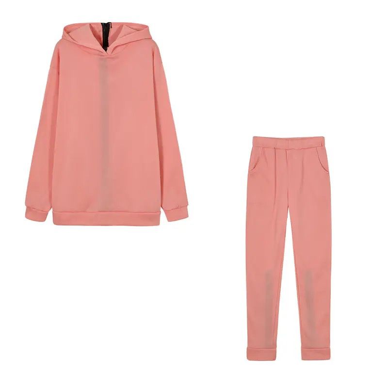 Fashion Women's 2-piece Suit Long Zipper Front and Back with Letter Printing Loose Long Sweater + Trousers Suit XL S4894614 Fashion Women's 2-piece Suit Long Zipper Front and Back with Letter Printing Loose Long Sweater + Trousers Suit XL S4894614