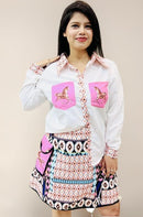 Women's Print Blouse and Skirt Set   B57848 - TUZZUT Qatar Online Shopping