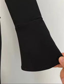 Women's Black Long Sleeve Slim Dress    592606 - TUZZUT Qatar Online Shopping