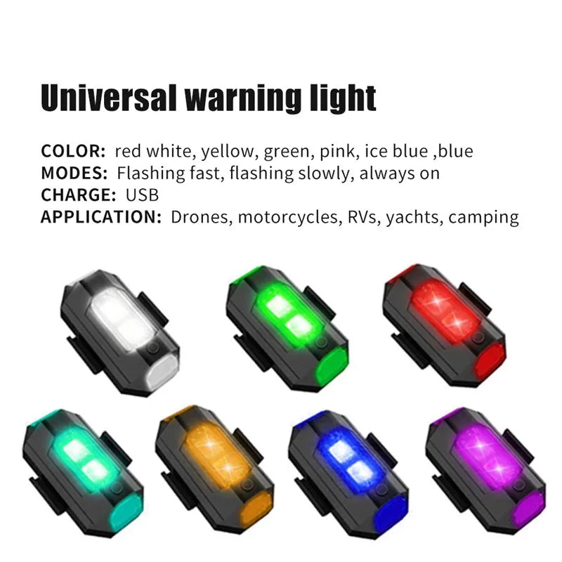 2 Pcs Set Multicolor LED Aircraft Light Strobe Light For Helmets Airplane Drone Light, IP54, Rechargeable 2 Pcs Set Multicolor LED Aircraft Light Strobe Light For Helmets Airplane Drone Light, IP54, Rechargeable