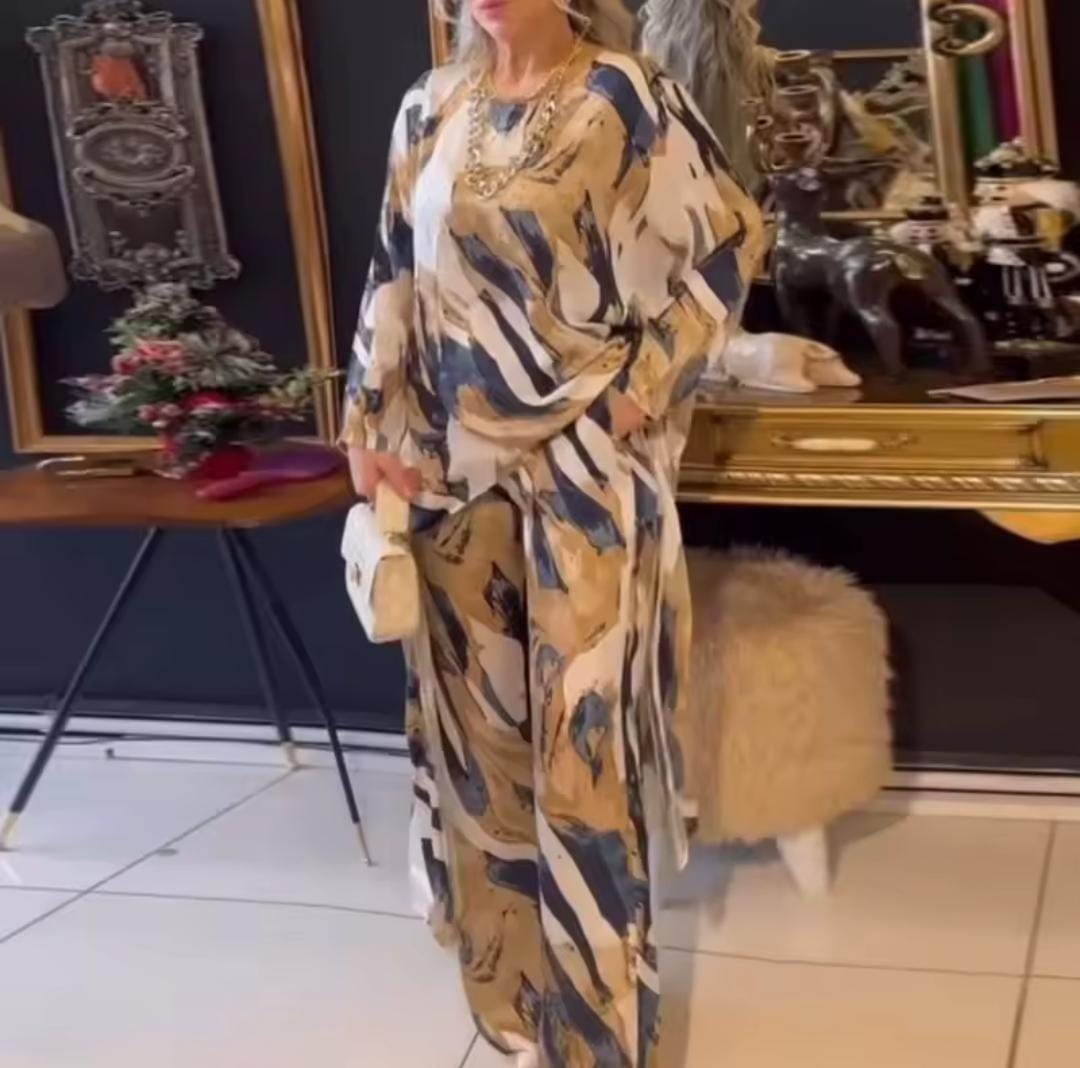 Women Casual Solid Color Irregular Top and Pant Set 3017311 Women Casual Solid Color Irregular Top and Pant Set 3017311