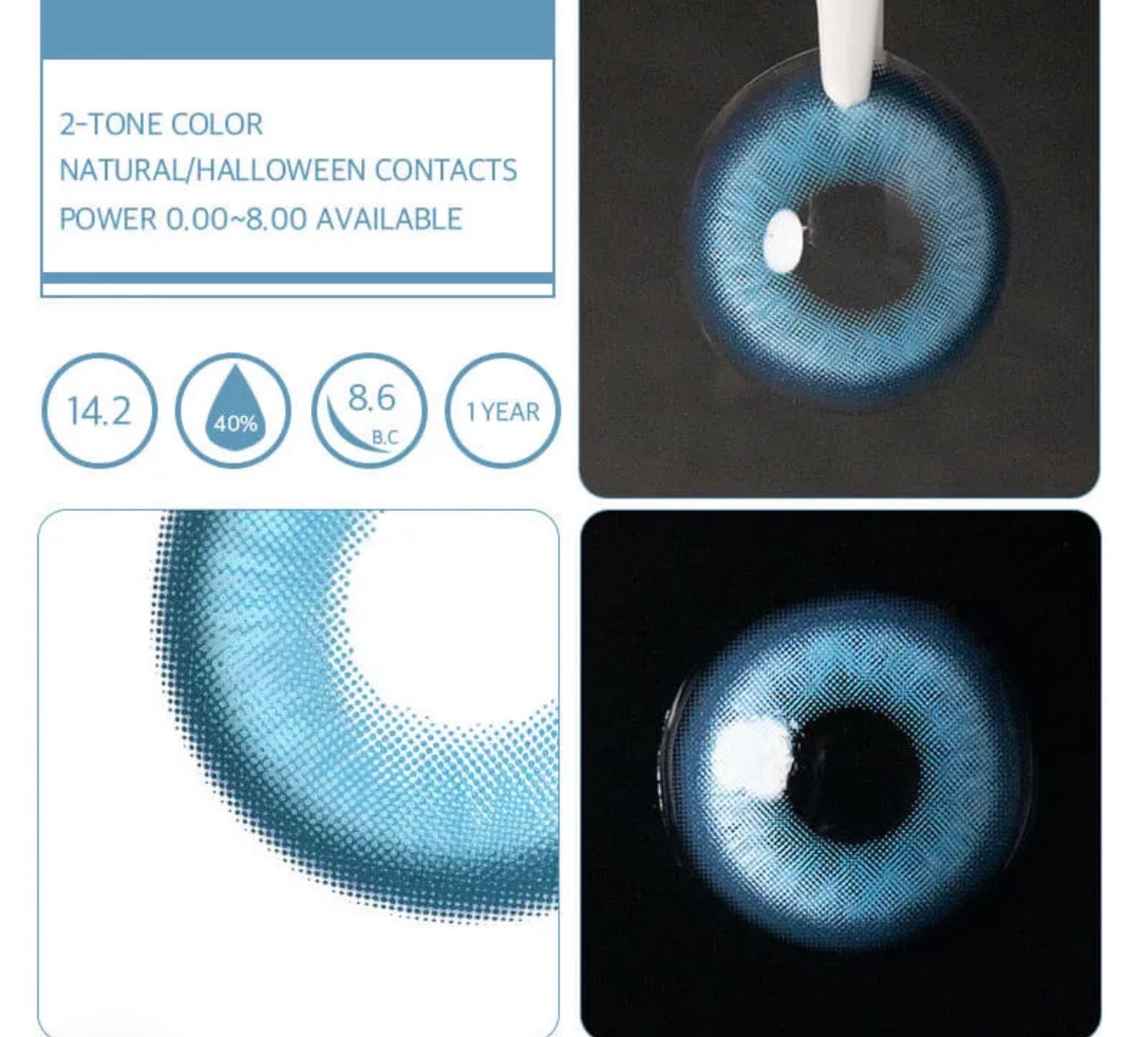 Unibling Magic Pop Ocean Contact Lenses for Eyes (1 Pair) Unibling Magic Pop Ocean Contact Lenses for Eyes (1 Pair)