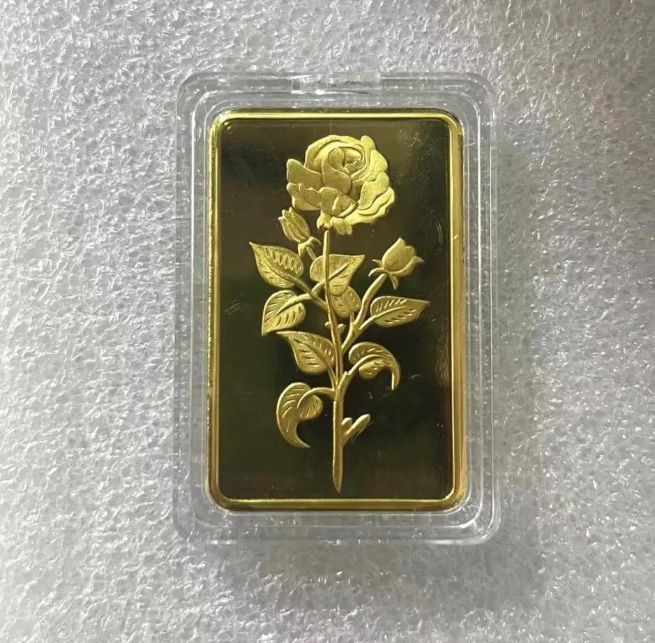 Replica Gold Plated Bullion Bar Collectibles Souvenir 1 Troy OZ with Gift Box B-261374 Replica Gold Plated Bullion Bar Collectibles Souvenir 1 Troy OZ with Gift Box B-261374