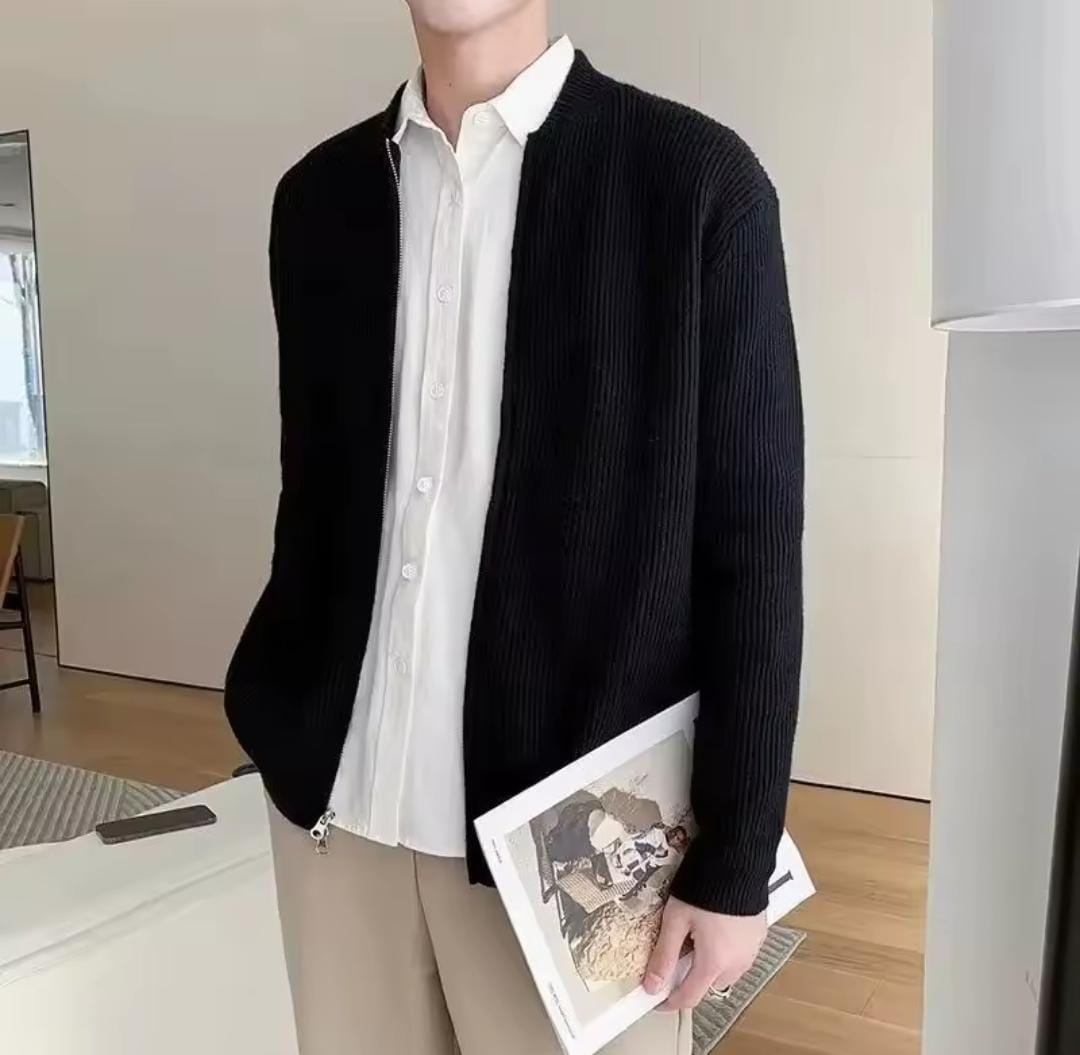 Men's Cardigan Colless Knitted Top Sweater Q103 Men's Cardigan Colless Knitted Top Sweater Q103