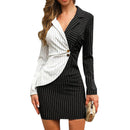 Slim Fit Hip Base Button Breasted Business Dress S253252 - Tuzzut.com Qatar Online Shopping