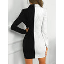 Slim Fit Hip Base Button Breasted Business Dress S253252 - Tuzzut.com Qatar Online Shopping