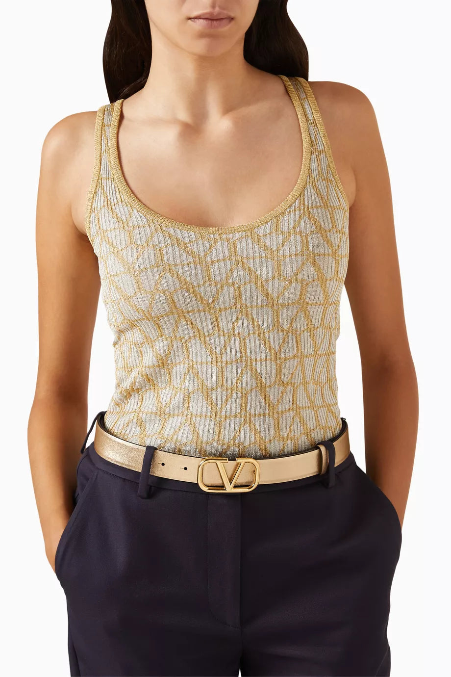 Garavani Reversible Belt in Shiny Calfskin V1001 Garavani Reversible Belt in Shiny Calfskin V1001