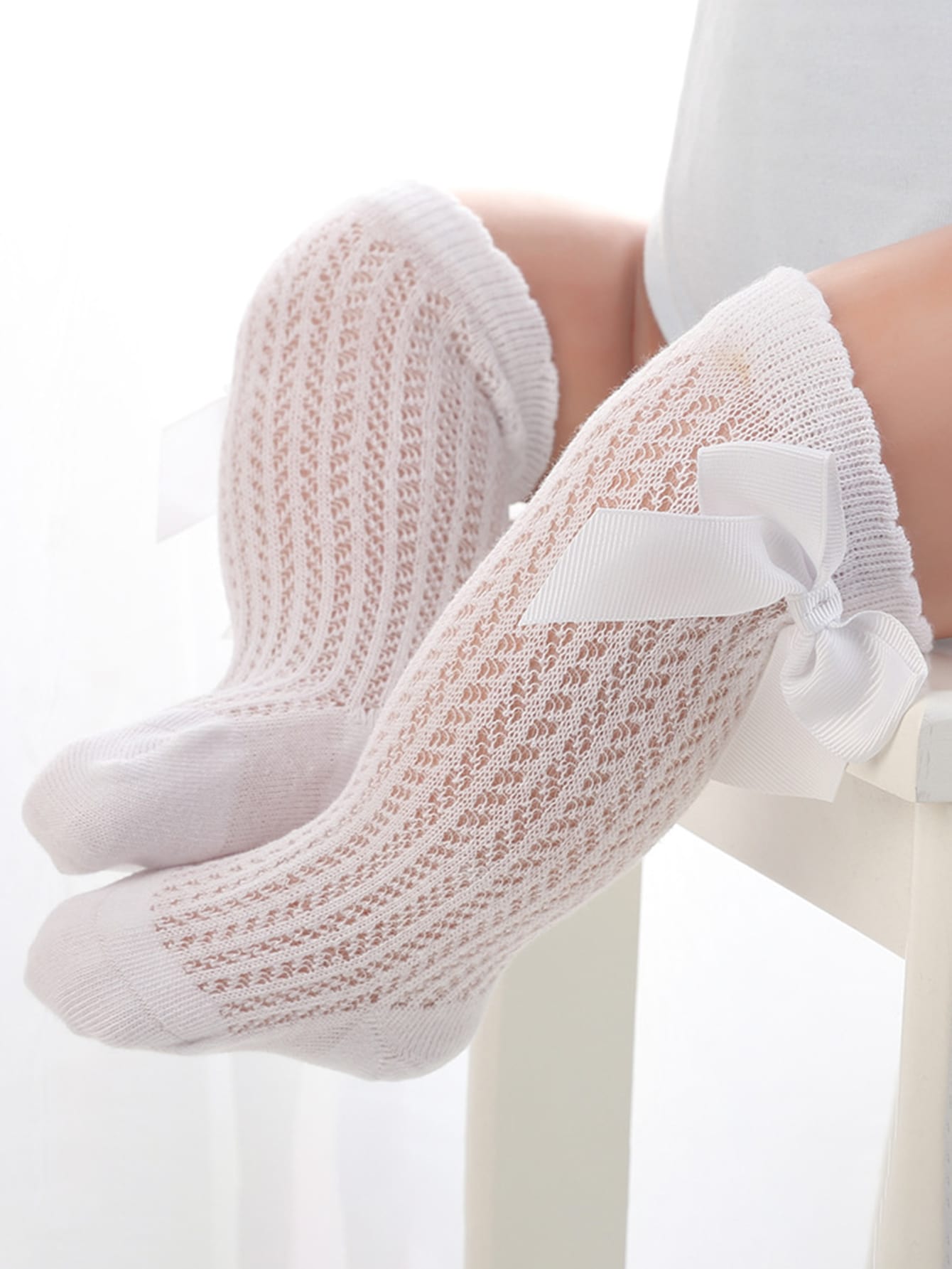 3pair Girls Knee Length Cotton Socks 524504