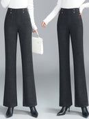 Wool-Blend Tweed Straight-Leg Pant 176886