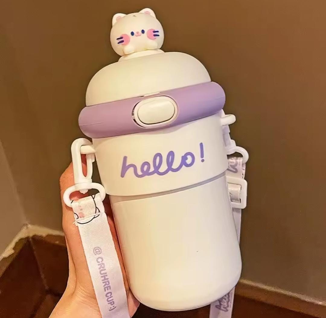 Cute Straw Cup Insulated Portable Student Crossbody Cup 1585811 Cute Straw Cup Insulated Portable Student Crossbody Cup 1585811