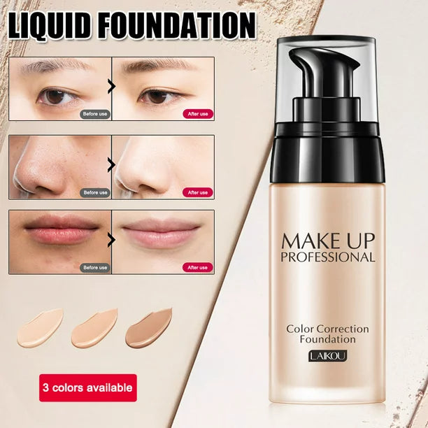 Foundation Soft Nature Long Wear Oil Control Concealer Liquid Foundation Cream 40ml - Tuzzut.com Qatar Online Shopping