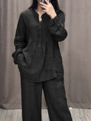 Women 2 Piece Fashion Long Sleeve Casual Sets     592554 - TUZZUT Qatar Online Shopping