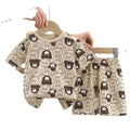 Boys Summer Bear Print Short Sleeve T-Shirt & Shorts Set   1611859 - TUZZUT Qatar Online Shopping