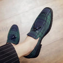 Men's Denim Plaid Loafer Shoes LS270 - TUZZUT Qatar Online Shopping