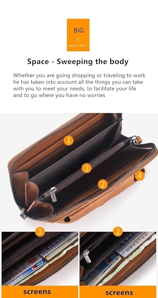 Men Luxury Leather Multifunction Wallet b-597233 - TUZZUT Qatar Online Shopping