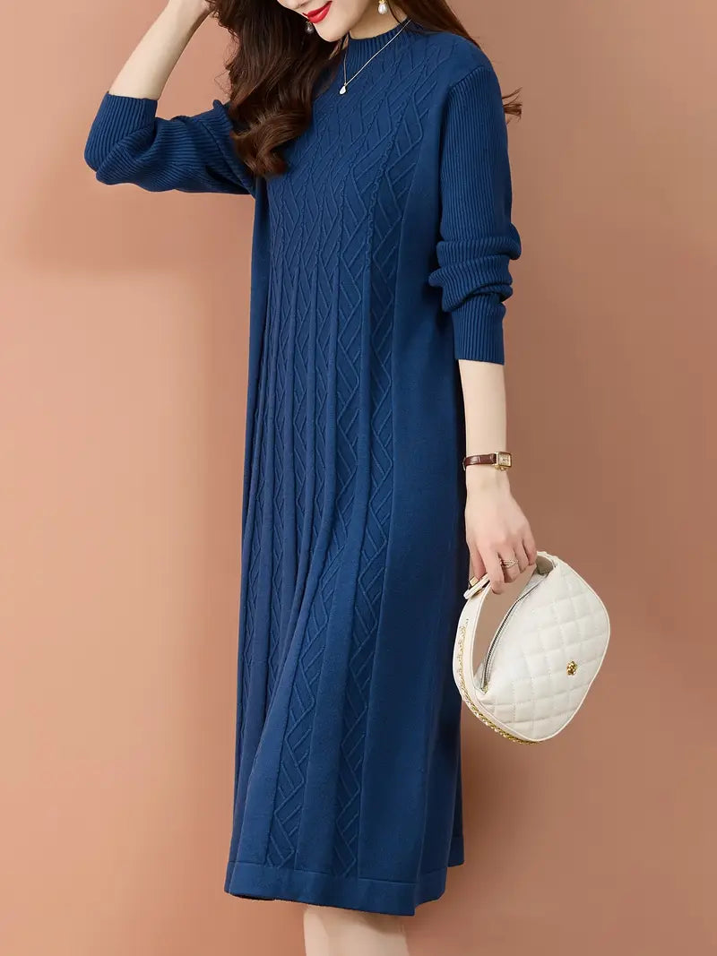 Women'S Cozy Long Sleeve High-Neck Dress 7012521 Women'S Cozy Long Sleeve High-Neck Dress 7012521