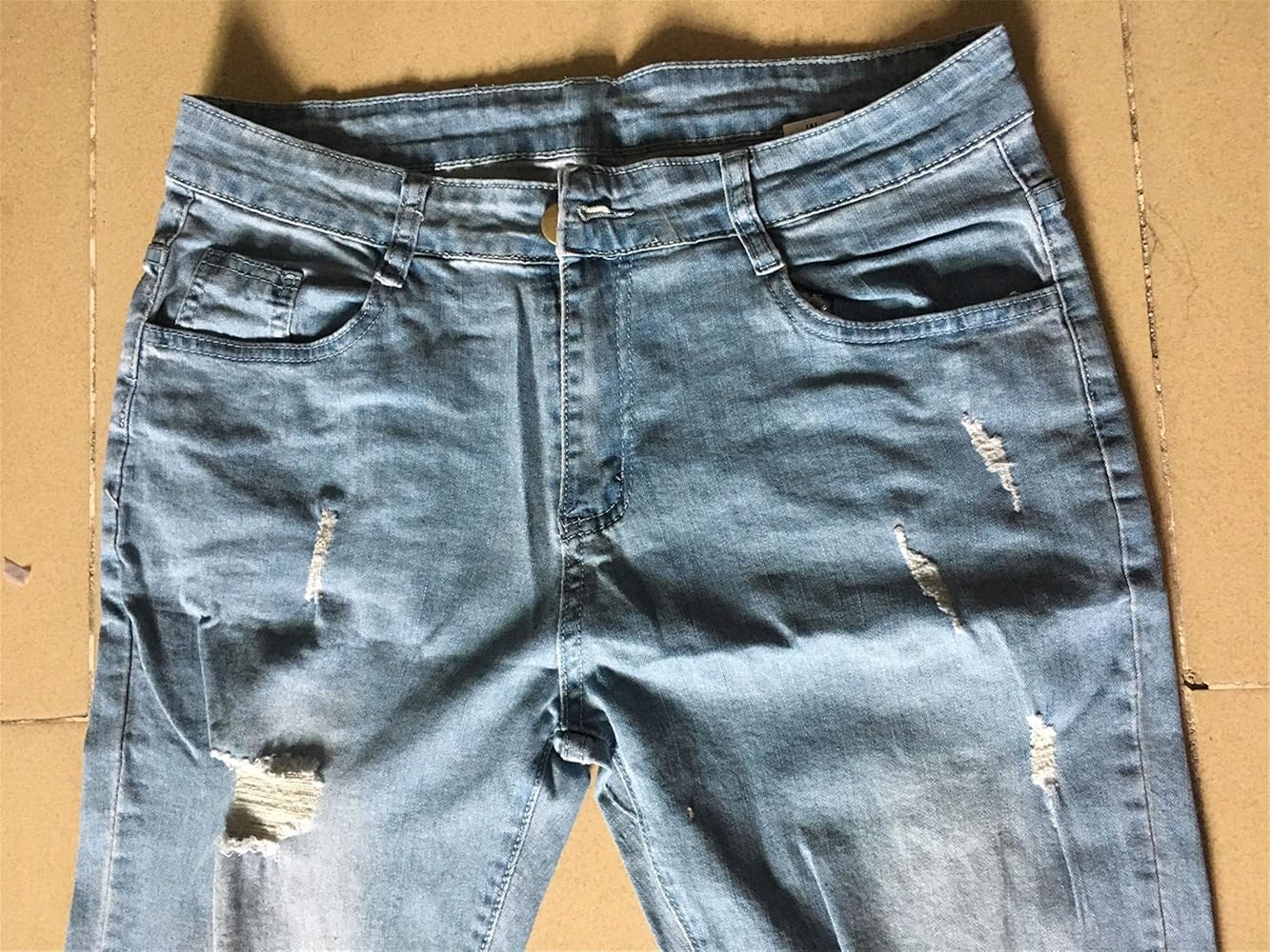 Women's Stretch Skinny Jeans with Taped Ripped Slim Fit Mid Rise Jeans Slim Fit Pencil Pants with Zipper S5038648 Women's Stretch Skinny Jeans with Taped Ripped Slim Fit Mid Rise Jeans Slim Fit Pencil Pants with Zipper S5038648